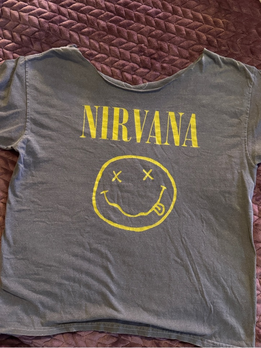 NIRVANA Black Tee with Yellow Logo for Kids